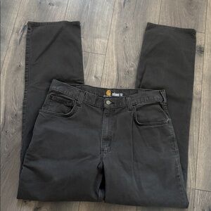 Carhartt Relaxed Fit Size 35 Work Pants Brown Casual Utility Mens